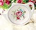 Set of White Porcelain Ceramic with Flower Trim Teapot-Shaped Tea Bag Holder Tea Bag Coasters, Spoon Rests; Classic Tea Time Saucer Seasoning Dish Set (TYGZ)