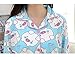 VENTELAN Women Sleepwear Cute Pig Pajamas Long Sleeve Cardigan Warm Loungewear