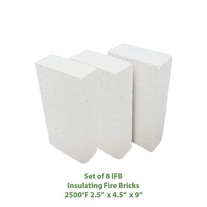 Insulating Firebrick 9 X 4 5 X 2 5 Ifb 2500f Set Of 8 Fire