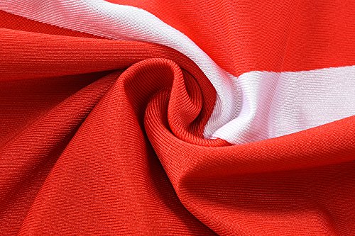 Women's Musical Uniform Fancy Dress Costume Complete Cheerleading Outfit (M, Red)