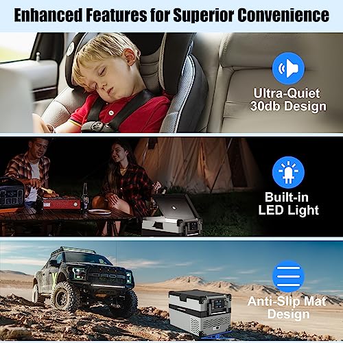 AUTOOMMO 【Upgraded】 12 Volt Refrigerator, 34 Quarts Car Refrigerator