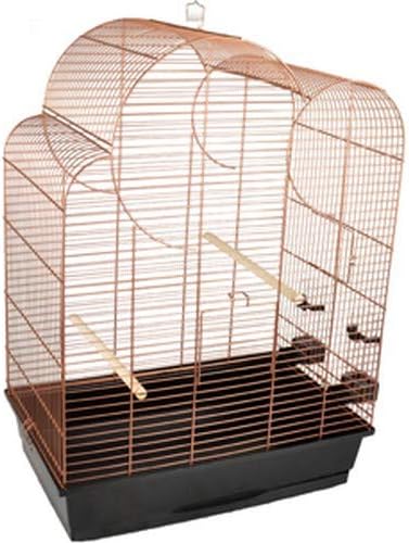 Flamingo Wammer 1 110143 Parakeet Cage Copper 54 x 34 x 75 cm, black, 54 × 34 × 75 cm