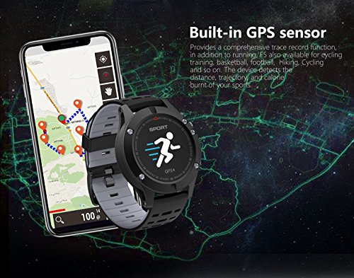 Bounabay GPS Smart Sports Watch with Activity Tracking Heart Rate Monitor Message Notification Waterproof Activity Tracker for Android and iOS,Green - Thumbnail 6