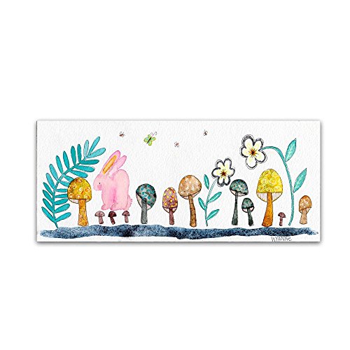 Trademark Fine Art Wyanne 'Simple Pink Bunny' Canvas