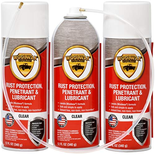 woolwax 12 Oz Undercoating Protection Aerosol Spray Can 3 Pack, Rust Inhibitor and Prevention