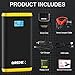GREPRO 800A Peak 10000mAh Car Jump Starter up to 4.5L Gas or 2.5L Diesel Engine 12V Auto Battery Booster Portable Power Bank Pack with LCD Screen USB Quick Charge Port LED Light for Cars, Trucks, SUV