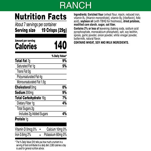 Club Crackers Ranch Cracker Crisps, 7.1 Ounce , 6 Count Pricepulse