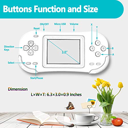 Douddy 16 Bit Handheld Games for Kids Adults Built in 220 HD Games 3.0