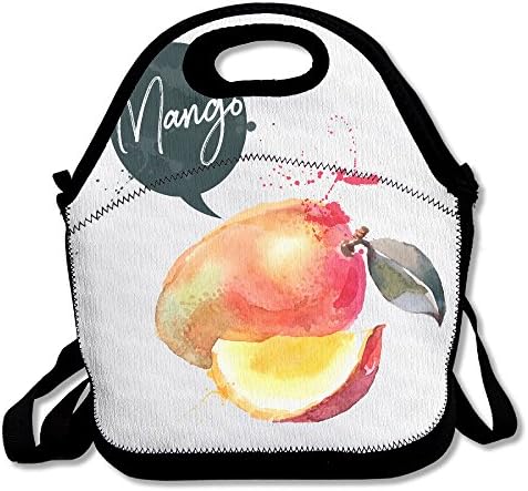 FutongHuaxia Painted Mango Easy Outdoor Lunch Bag Lunch Box Thermal Insulated Tote Cooler Lunch Pouch, Gift For Women