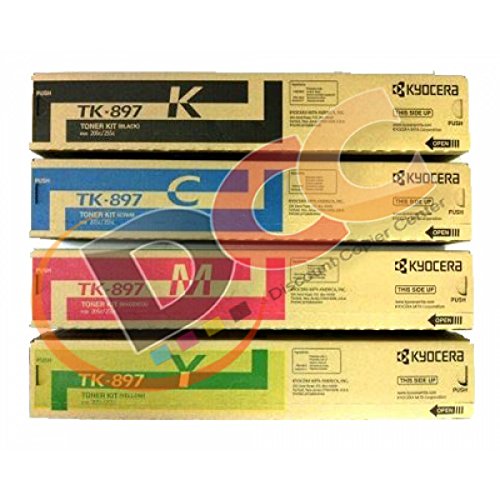 Genuine Kyocera Mita TK-897 CYMK For FSC8520MFP TK-897 Set
