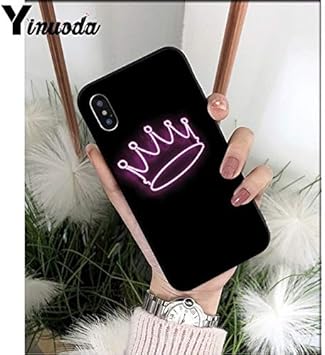 Amazon Com Misc Black Pink Queen King Crown Iphone Xs Max Plus