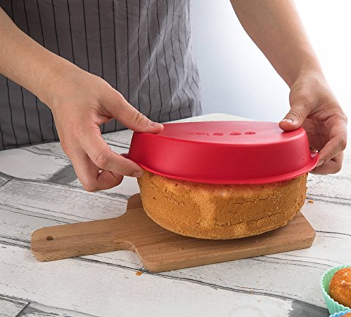 Aokinle 8" Silicone Baking Pan Non-Stick Bakeware Mold Cake Mold BPA-free FDA-Approved Round