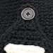 GIANCOMICS Roman Cosplay Knight Helmet Visor Knit Beanie Hat Winter Mask Cap Black