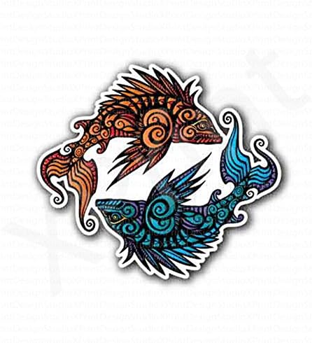 Koi Fish Yin Yang Succes Lucky Sign Sticker