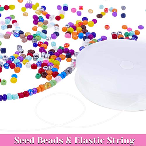 image for Pony Seed Beads, Shynek 7200 Pcs Friendship Bracelet Beads 4mm Small R