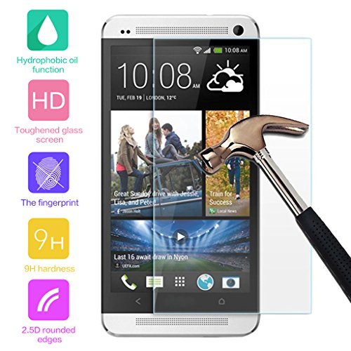 Cuitan Premium Tempered Glass Screen Protector for HTC One E8 / M8Sw, Ultra-thin 0.3mm 9H Hardness 2.5D Clear Transparent Anti-scratch Tempered Glass Screen Protector Protective Film - Transparent