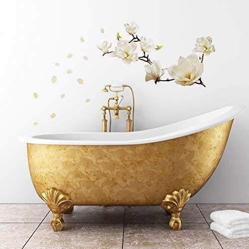 WALPLUS Flowers Wall Sticker Decoration Art Interior Home Small White Magnolia Floral Decal Paper Living Room Family