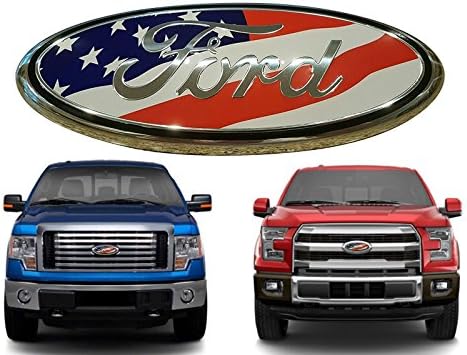 2005-2014 Ford F150 USA FLAG Oval 9" X 3.5" Front Grille Replacement Badge Emblem Medallion Name Plate