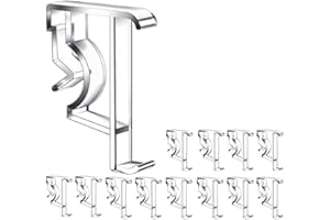 KUIOPYY 2 Inch Clear Blind Clips for Valance, Hidden Valance Clips for Wood or Faux Wood Horizontal Blinds Valance (12 Pieces