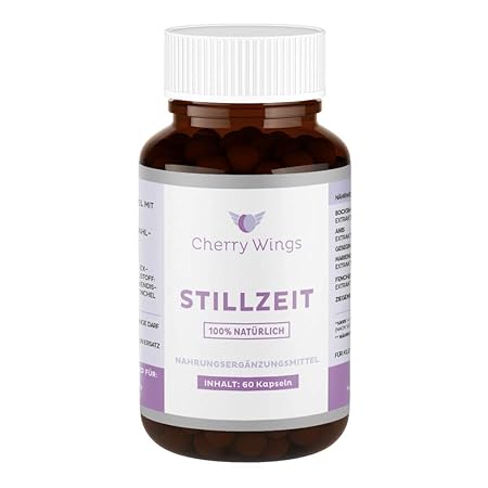 Cherry Wings Bockshornklee Kapseln für die Stillzeit - 60 Vegane Bockshornkleesammen Tabletten mit Fenchel, Kümmel, Anis, Dil