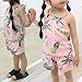 ZHUANNIAN Baby Toddler Girls Outfits 2PC Cami Tops and Shorts Set Summer Boho Hawaiian
