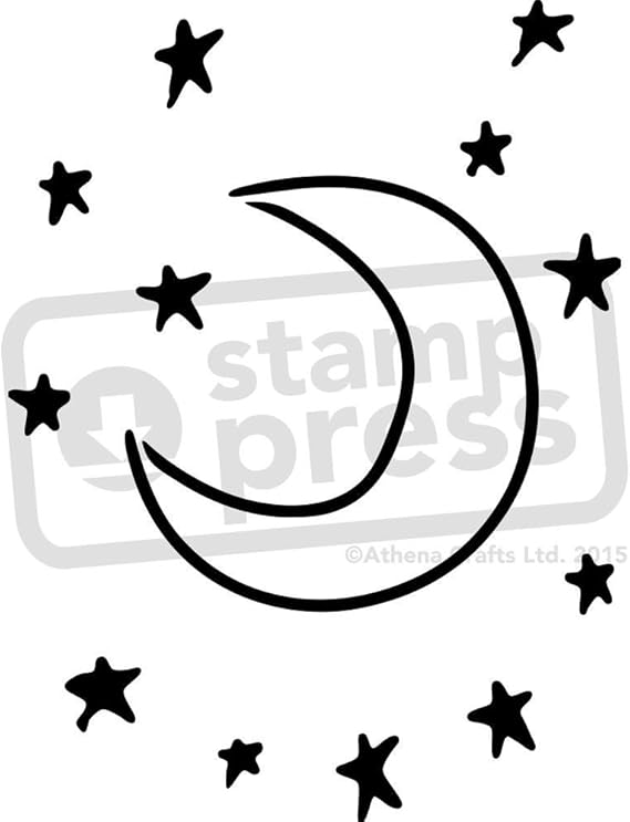 Amazon.com: A3 'Moon & Stars' Wall Stencil / Template (WS00009494)