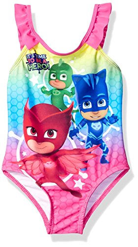 PJ Masks Girls Swimwear Swimsuit (4T, Hero Pink)