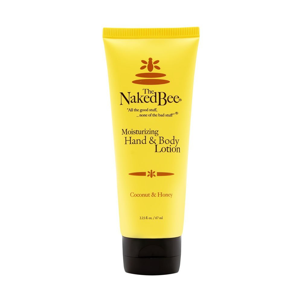 The Naked Bee Coconut & Honey Hand & Body Lotion 2.25oz. Moisturising Skin Care. Hand & Body Lotion for Dry Skin. Body Skin Hydrating