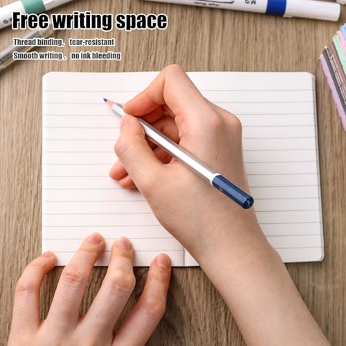 Koogel 32PCS Mini Lined Notebooks, Small Pocket Notebooks 9 x 13cm Colourful Notepads Journals 8 Colours for Students Traveler School Supplies