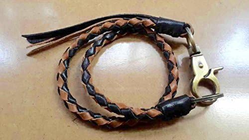 Leather lanyard, Braided Lanyard, Wallet Chain, Wallet Strap, Lanyard, Braided Leather Keychain, Leather Weave, Braid Lanyard, Leather Chain