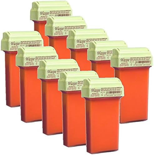 veet size, easy wax roller replacement 50ml roll-on wax cartridge, "Waxee" (10 x 50ml roll on wax cartridge)