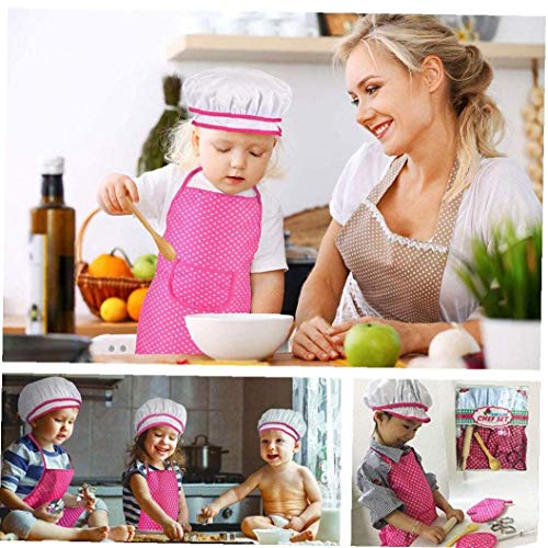 LjzlSxMF Chef-Set für Kinder Backschürze Set Kleinkind Spielküche verkleiden Kinder Chef Kostüm Rollenspiel für Kinder… – Bild 8