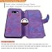 Samsung Galaxy S8 Plus Case [Detachable Wallet Folio][2 in 1][Zipper Cash Storage][Up to 14 Card Slots 1 Photo Window] Premium PU Leather Purse Clutch with Removable Inner Magnetic TPU Case - Purple