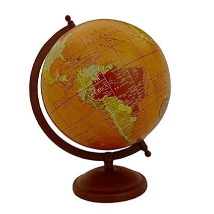 Aone India World Globe with Base Educational Learning Rotating Desktop Globe - Perfect for Kids, Geography Students - Classic Design - 4 Inches