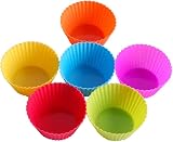 NIWWIN Cupcake Molds 24-Pack Reusable Silicone Mini Muffin Molds FDA view 2