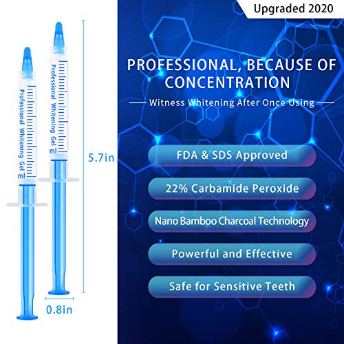 EZGO 10 Pack Teeth Whitening Gel Refills 22 Bleaching Gel, No