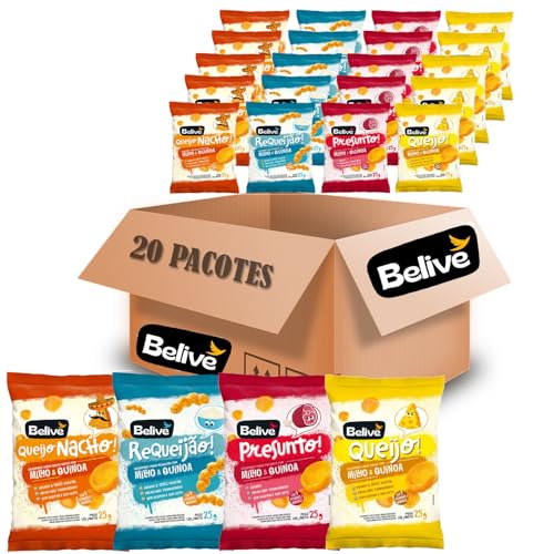 Combo Snacks de Milho 4 Sabores 25g (20 pacotes) BELIVE