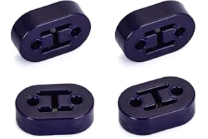 PTNHZ RACING Universal 4PCS PolyUrethane Exhaust/Muffler Rubber Short Hanger Insulator Bracket Bushing Mount 10mm Blue