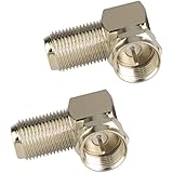 VCE 2-Pack Right Angle F-Type Coaxial RG6 Adapter
