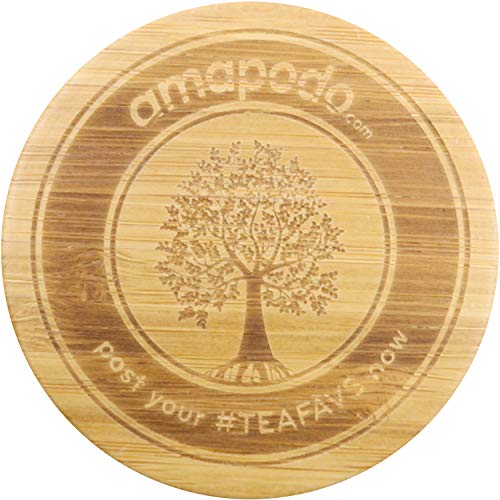 amapodo Teeflasche aus Glas mit Sieb - 400ml Tee Flasche Teekanne to go - Trinkflasche doppelwandig aus Borosilikatglas – Bild 7