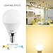 LAKES Candelabra Light Bulbs, E12 LED Bulbs, 5W (40W Incandescent Equivalent), 450lm, Soft White 3000K, G14 Globe Bulbs for Ceiling Fan(Pack of 6)