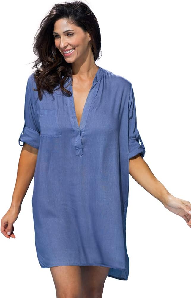 plus size swim tunic