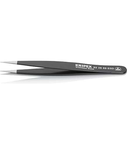 ツ Knipex 92 28 69 ESD Precision Tweezers ESD with strong tip