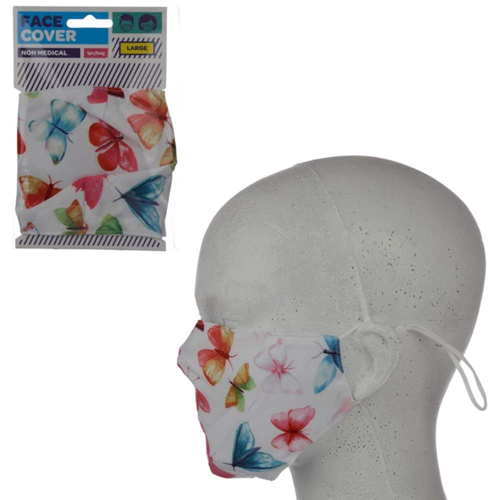 Reusable Face Covering - Non Medical Large Size (Butterfly House)