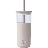REDUCE Aspen - 20oz Vacuum Insulated Glass Tumbler - Extra Wide Straw & Lid | Keeps Drinks Cold For 12 Hours, Ideal For Iced