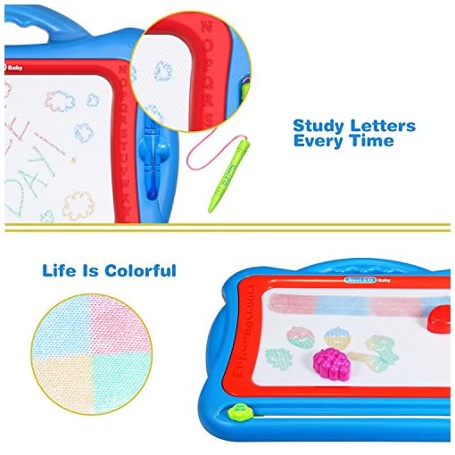 Magnetic Drawing Board for Kids, Geekper 16 Inch Magnet Drawing Pad with 5 Stamps, Educational Writing Painting Pad… - Image 4