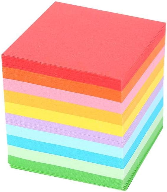 520 Pcs Origami Paper Projects Origami Colorful Easy Folding Paper with 10 Colors Square Double Sided for Kids Beginners Trainning and School Craft Lessons - Image 5