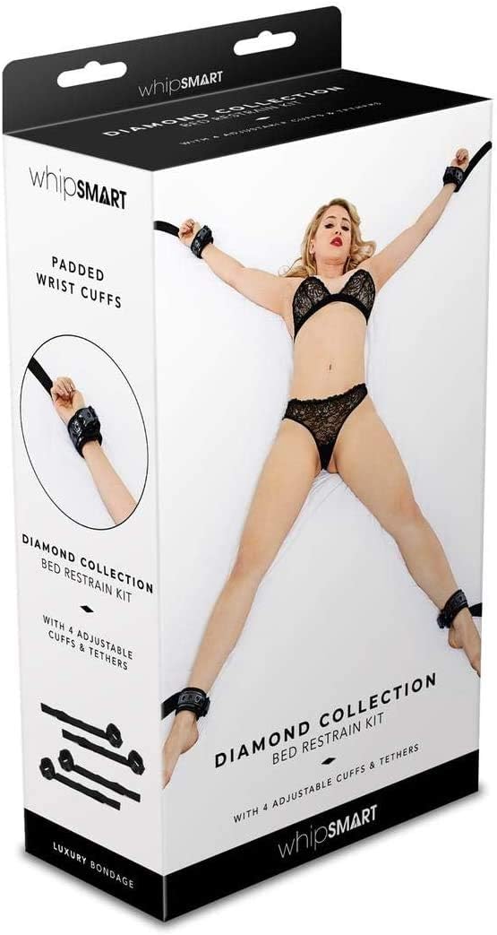 Whip Smart Diamond Bed Ties Black