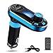 Perbeat BT66 Wireless Bluetooth FM Transmitter Hands free Car Kit Radio Adapter MP3 Player Dual USB Car Charger support SD Card USB Flash Disk for Smart phone, iPhone, iPad,etc (BT66 Blue)