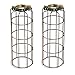 Rustic State Industrial Design Elongated Metal Wire Cage Lamp Guard by Artifact Design for DIY Wall Lighting Set of 2 Oil Rubbed Finish